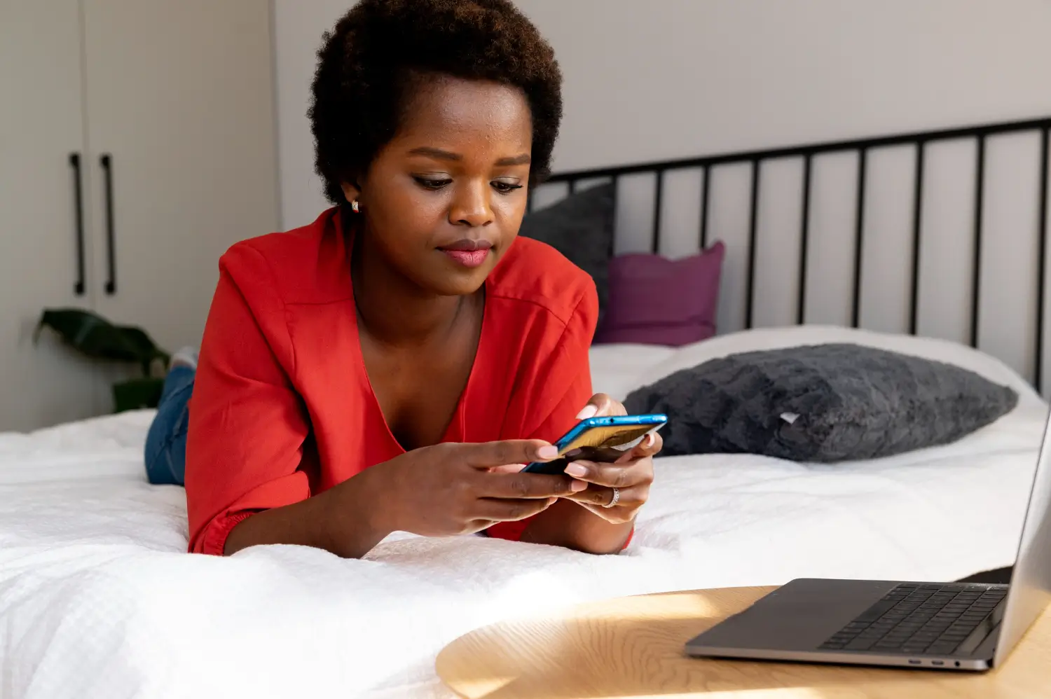 Parent receiving SMS notification